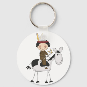 Porte-clés Indien sur des T-shirts et des cadeaux de cheval