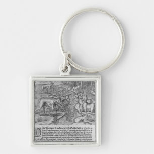 Porte-clés Indiens de la Floride chassant des cerfs communs