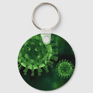 Porte-clés Infection à l'agent pathogène du virus Covid