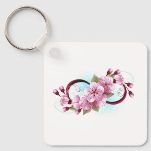 Porte-clés Infinité avec les fleurs Sakura