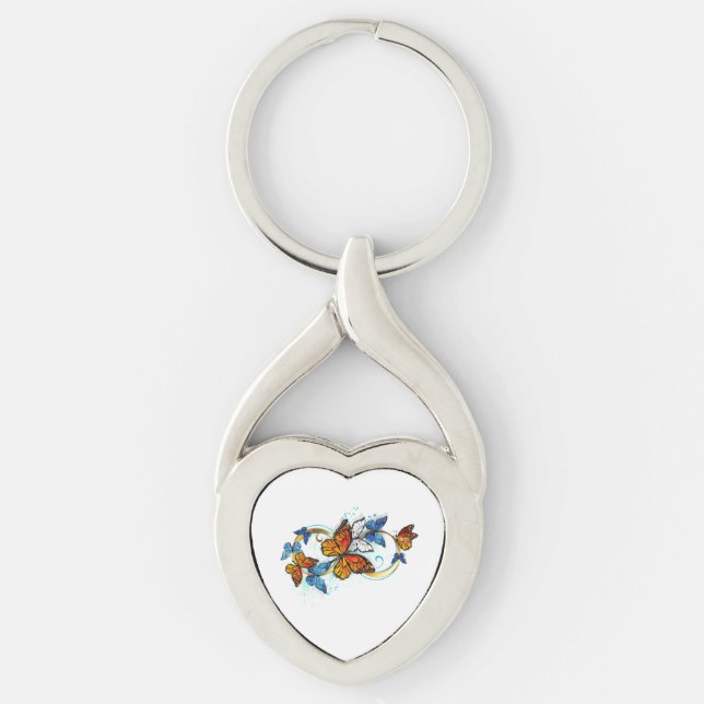 Porte-clés Infinité de papillons monarques (Devant)