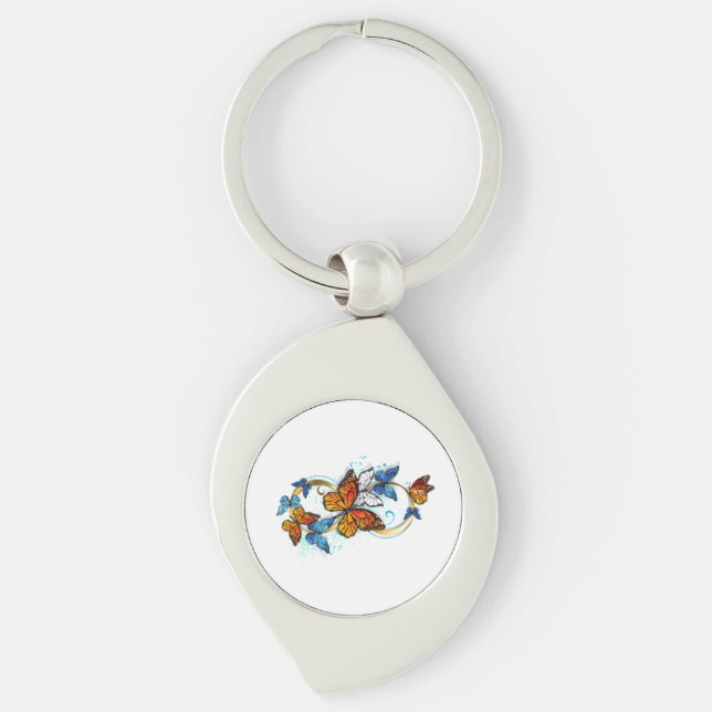 Porte-clés Infinité de papillons monarques (Devant)