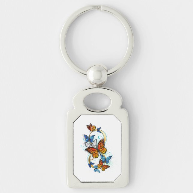 Porte-clés Infinité de papillons monarques (Devant)