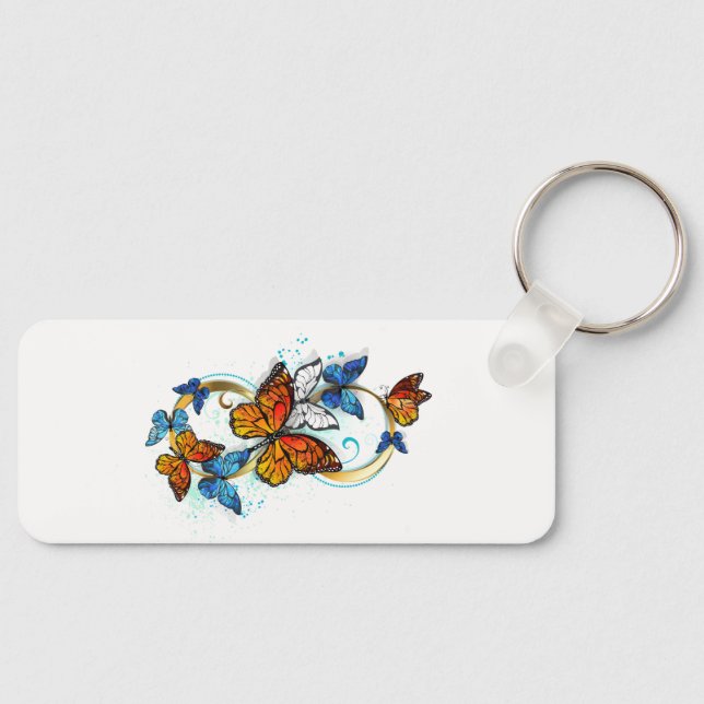 Porte-clés Infinité de papillons monarques (Recto)