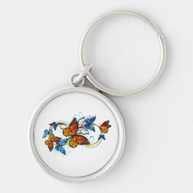 Porte-clés Infinité de papillons monarques (Devant)