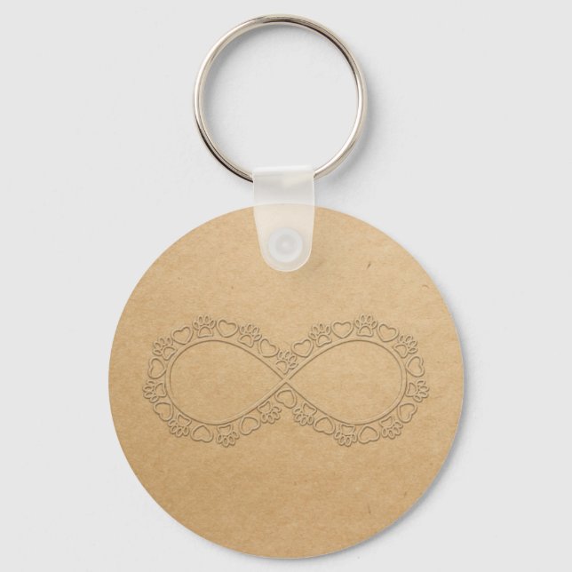 Porte-clés Infinite Love Dog Paw Print (Recto)