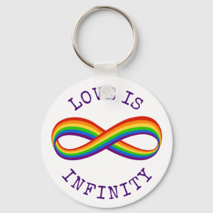 Porte-clés Infinite Rainbow Love Symbol Custom Gay Pride