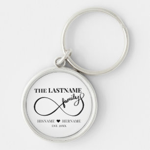 Porte-clés Infinity Personalized Family Name and Est. Date