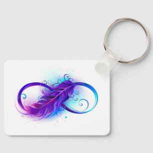 Porte-clés Infinity with Purple Feather