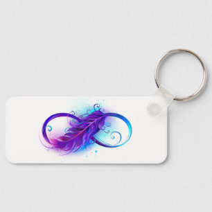 Porte-clés Infinity with Purple Feather