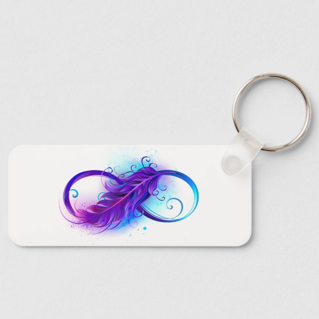 Porte-clés Infinity with Purple Feather (Recto)