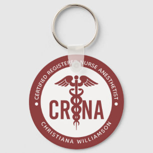 Porte-clés Infirmière anesthésiste certifiée CRNA personnalis