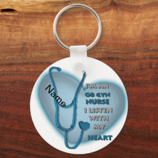 Porte-clés Infirmière Blue Heart ObGyn