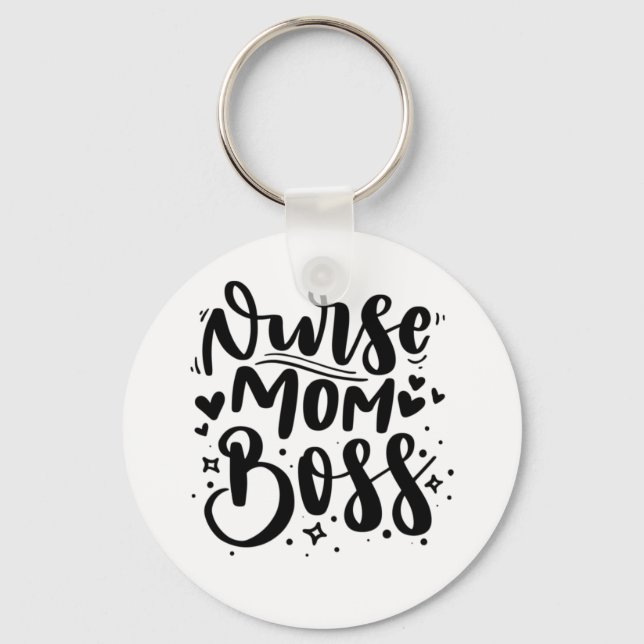 Porte-clés Infirmière Cadeau Infirmière Maman Chef (Recto)
