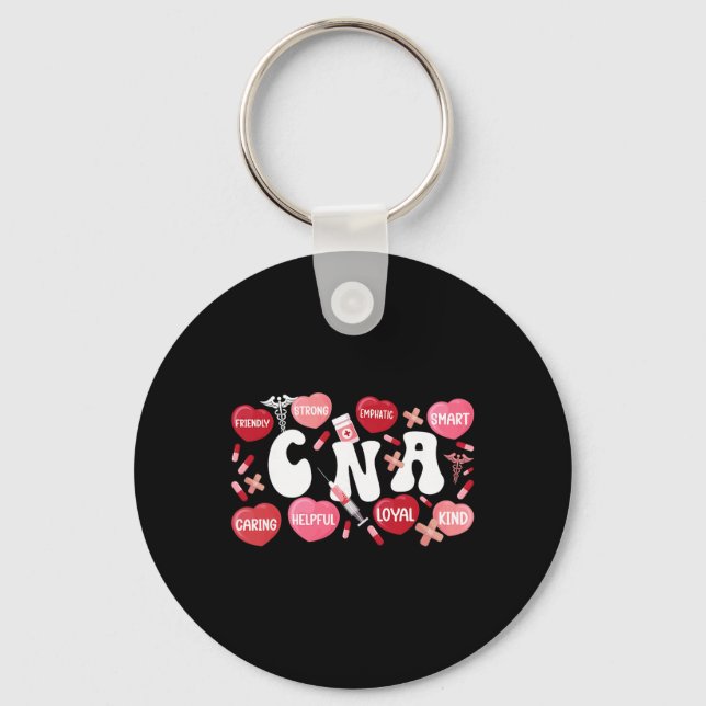 Porte-clés Infirmière certifiée Groovy Saint-Valentin instant (Recto)
