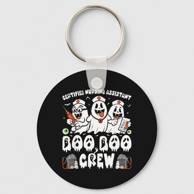 Porte-clés Infirmière certifiée Halloween Fantôme ISA (Recto)