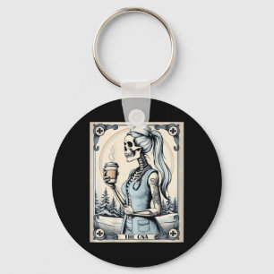 Porte-clés Infirmière certifiée Istant Tarot Card Skeleton Cn