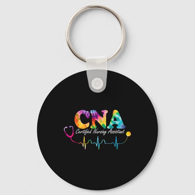 Porte-clés Infirmière certifiée Istant Tie Dye Cna Infirmière (Recto)