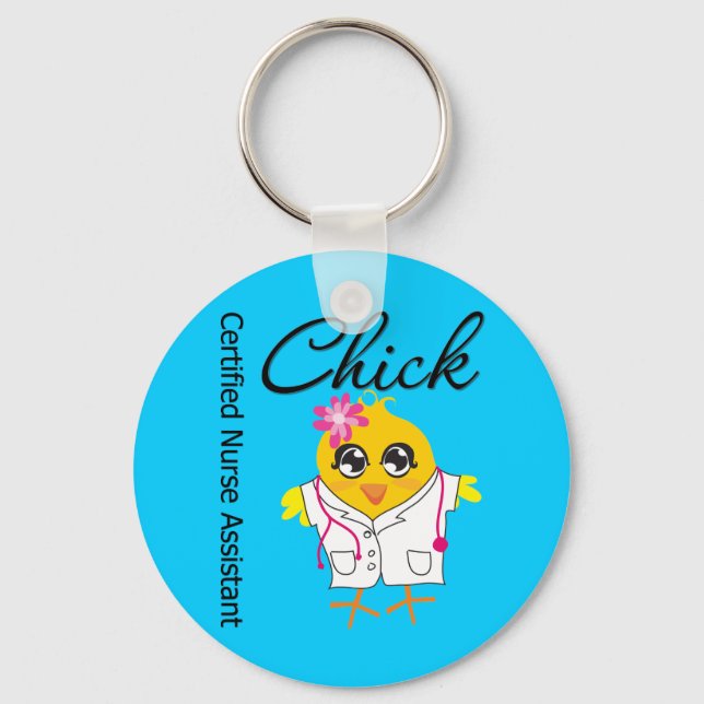 Porte-clés Infirmière certifiée Médicale Chick v2 (Recto)