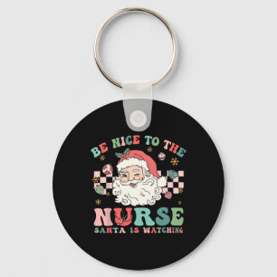 Porte-clés Infirmière Chemise De Noël Soyez Gentil À L'Infirm