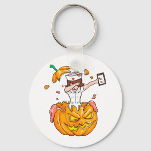 Porte-clés Infirmière Dabbing Halloween T-shirt Citrouille Da