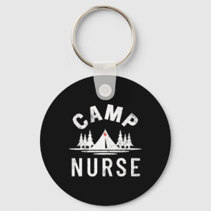 Porte-clés Infirmière de camp vintage en plein air Camping d'
