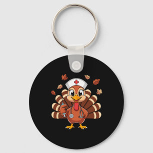 Porte-clés Infirmière de Thanksgiving Dinde Rn Icu Er Nicu In