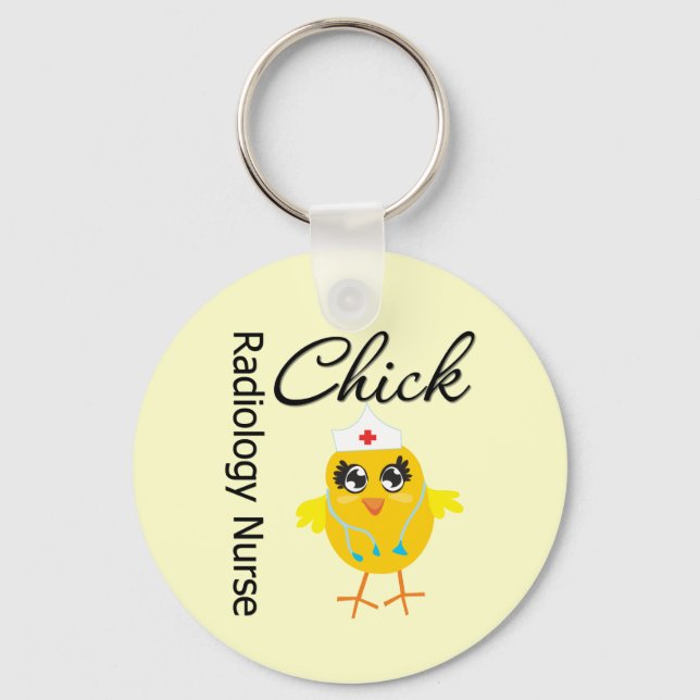 Porte-clés Infirmière en radiologie Chick v1 (Recto)