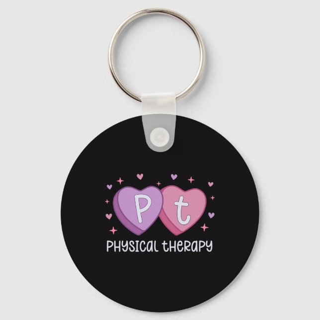 Porte-clés Infirmière en thérapie physique Saint-Valentin bon (Recto)
