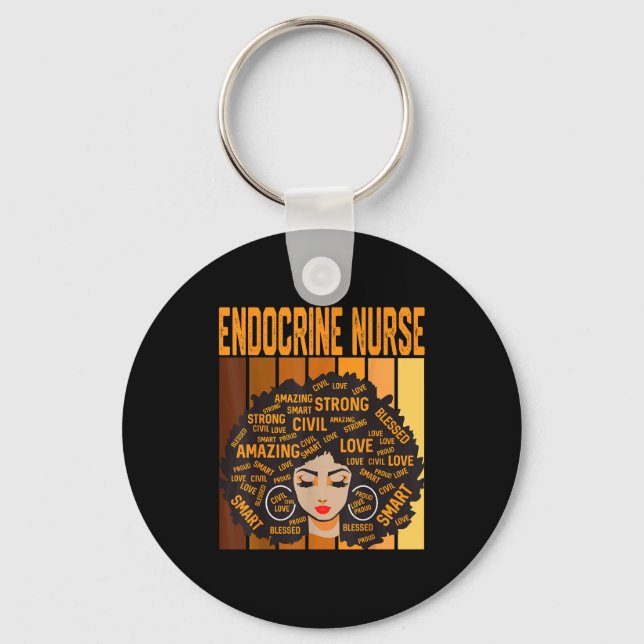 Porte-clés Infirmière endocrinienne Puissant Mois de l'histoi (Recto)