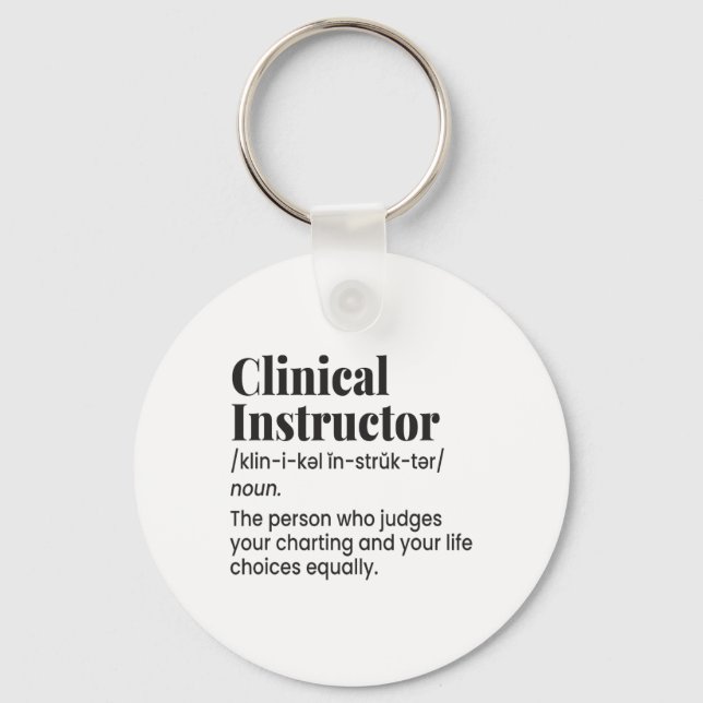 Porte-clés Infirmière enseignante instructrice clinique Défin (Recto)