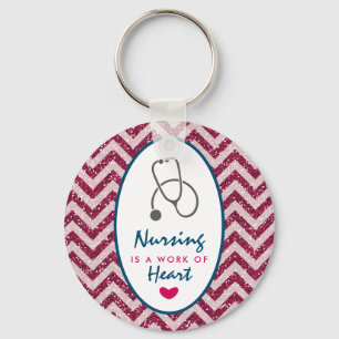 Porte-clés Infirmière est une oeuvre de Heart Saying avec Ste