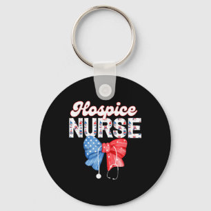 Porte-clés Infirmière Hospice, Coquette Bow Stethoscope, 4 Ju