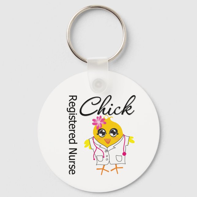 Porte-clés Infirmière inscrite Chick v2 (Recto)