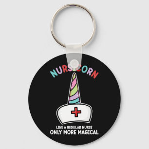 Porte-clés Infirmière Licorne Drôle Nursicorne Arc-en-ciel Vi