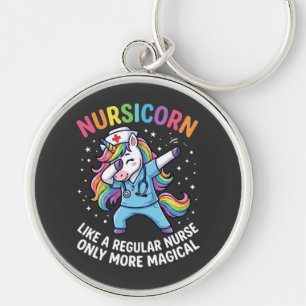 Porte-clés Infirmière licorne énergie lumineuse et magique 