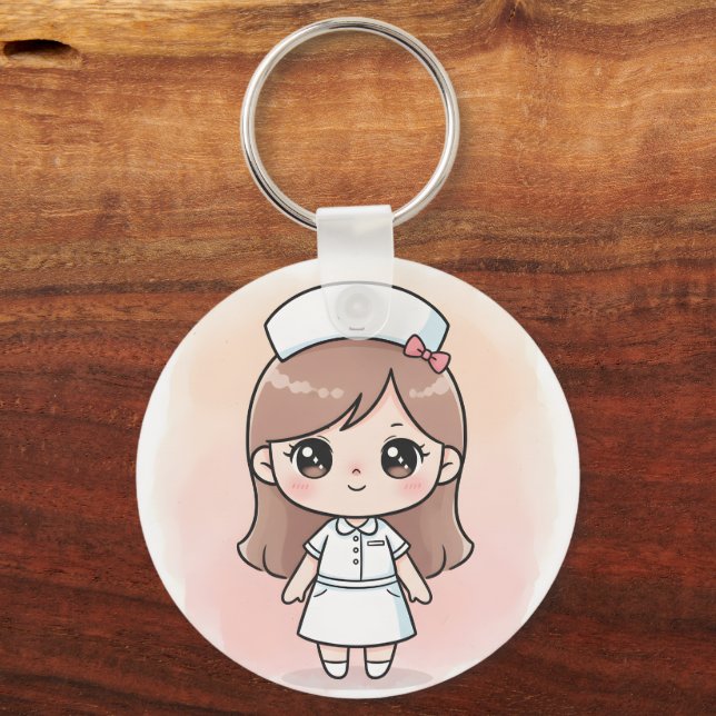 Porte-clés infirmière mignonne (Recto)