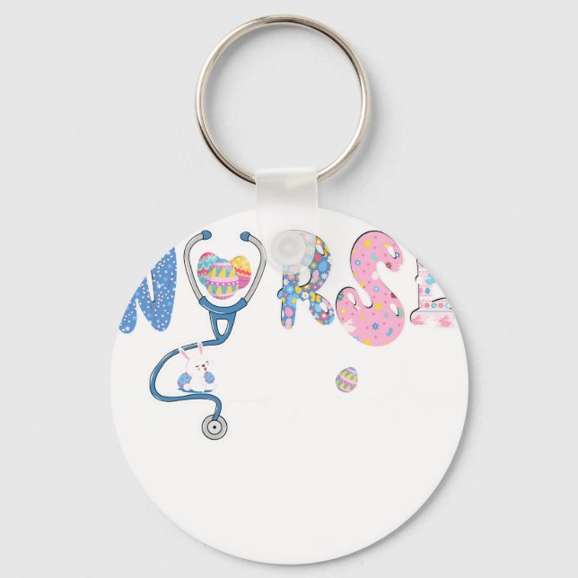 Porte-clés infirmière Pâques, rétro, vintage (Recto)