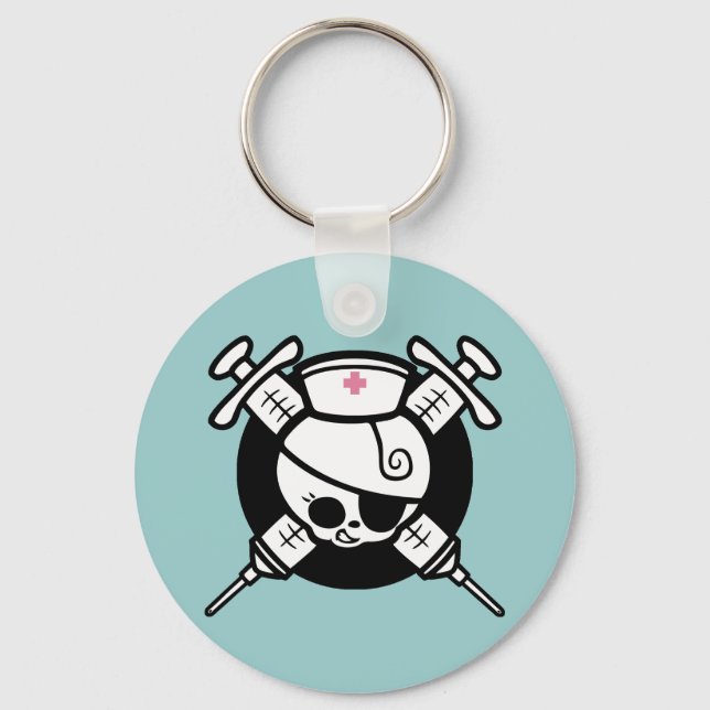 Porte-clés Infirmière Pirate et Cross Hypos (Recto)