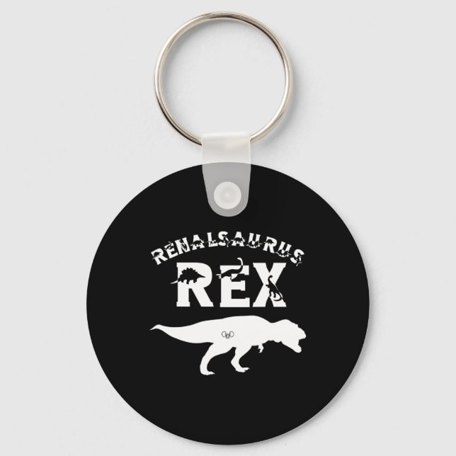 Porte-clés Infirmière Rein Maladie Transplanter Tech Dinosaur (Recto)