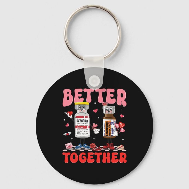 Porte-clés Infirmière Rose Meilleur Ensemble Saint-Valentin R (Recto)