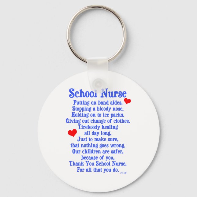 Porte-clés Infirmière scolaire (Recto)