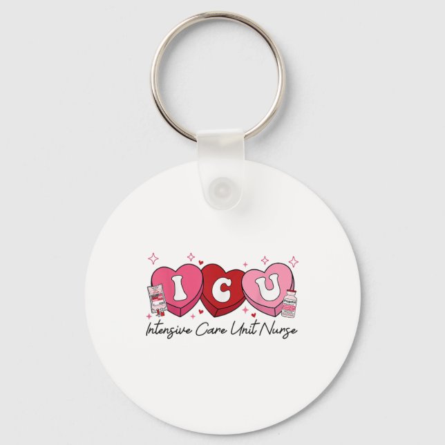 Porte-clés Infirmière Valentine Icu Retro Intensive Care Unit (Recto)