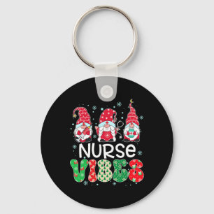 Porte-clés Infirmière Vibes Gnome Xmas Stethoscope Trois Gnom