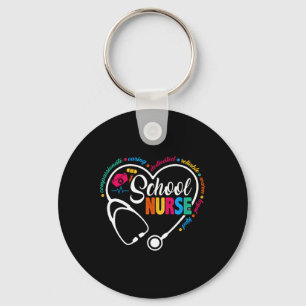Porte-clés Infirmière Vintage Amour Coeur Infirmière Vie 1