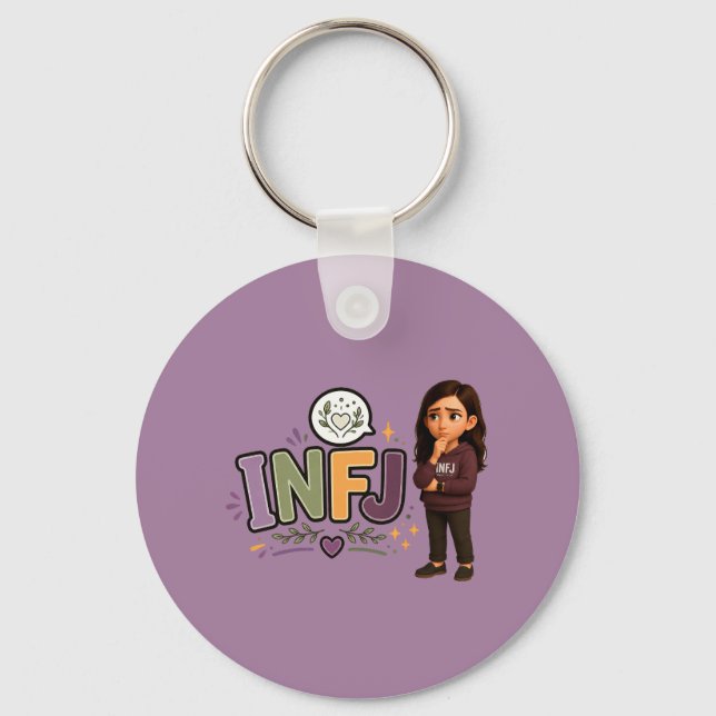 Porte-clés INFJ — A Guardiã das Ideias (Recto)
