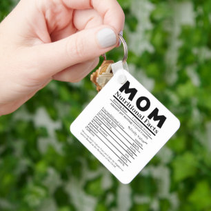 Porte-clés Informations nutritionnelles pour maman