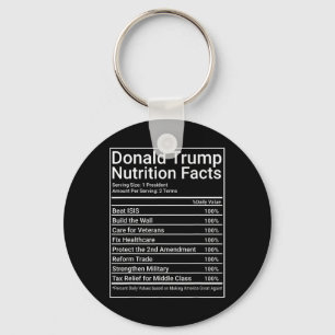 Porte-clés Informations nutritionnelles sur Donald Trump - 1