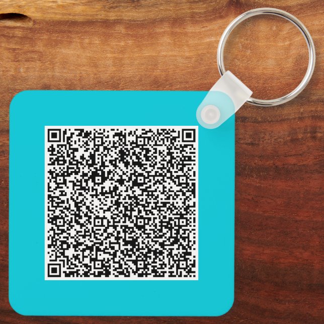 Porte-clés Informations sur l'analyse de code QR personnalisé (Verso)