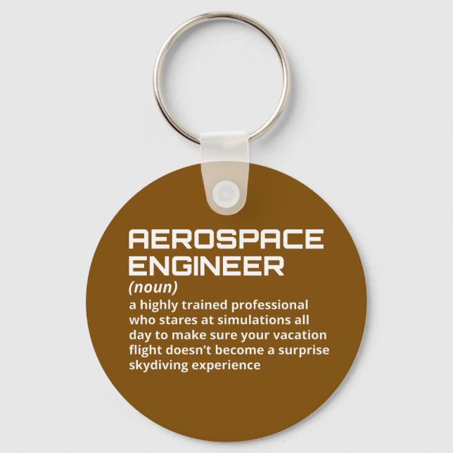 Porte-clés Ingénieur aérospatial - Définition amusante W-3 (Recto)